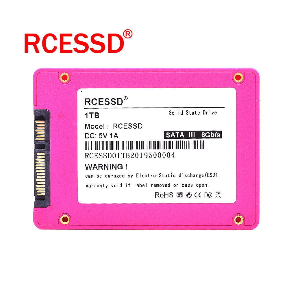 RCESSD plástico 2,5 pulgadas SATA SSD 128GB 256GB 512GB 1TB SSD 1TB disco interno de estado sólido 2,5 SSD SATA para ordenador portátil de escritorio