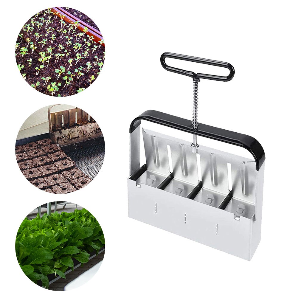 Manual Square Soil Blocker 2-Inch Soil Block Maker with Handle for Garden Tool-minimize The Damage To The Fragile Root System