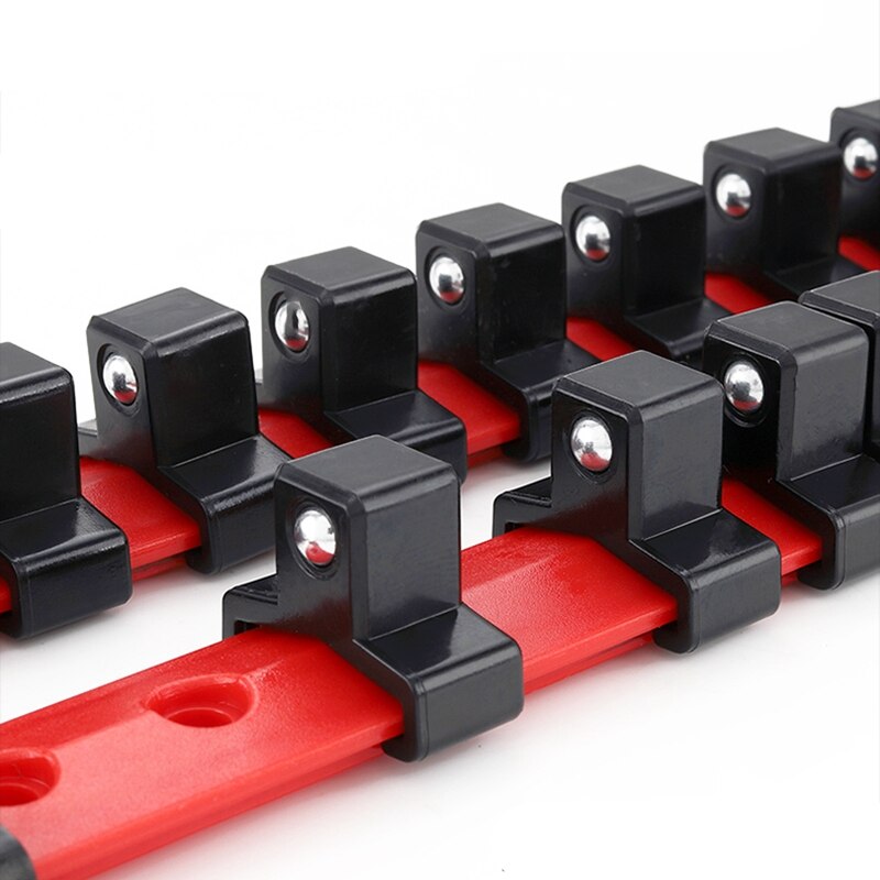 3 Socket Holders 1/2 inch 3/8 inch and 1/4 inch Bit Holder Square Card Holder Rail Socket