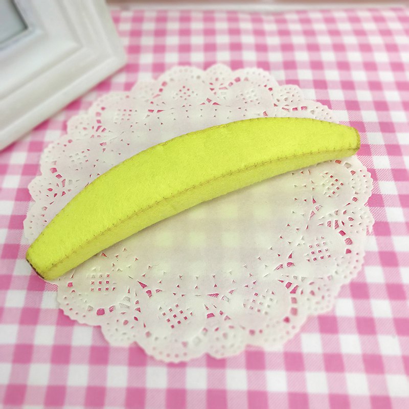 Bricolage couture feutre Fruits à la main tissu pomme/fraise/Kiwi/citron/raisin/pêche/pastèque Fruits jouets feutre bricolage paquet: banana