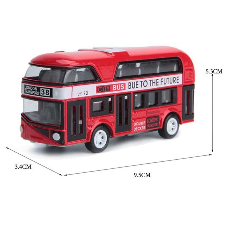 Double-Decker Bus London Bus Car Toys Sightseeing Bus Vehicles Urban Transport Vehicles Commuter Vehicles,Pink