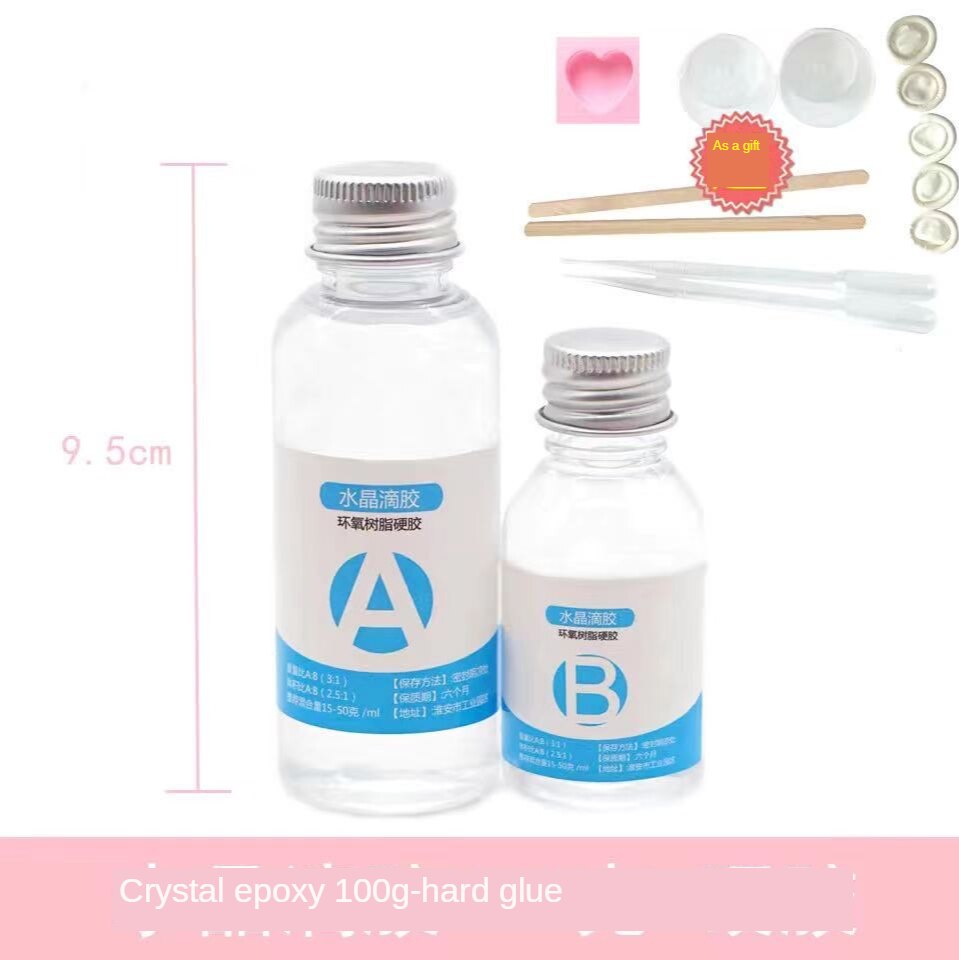 Clear AB Crystal Glue Resin Epoxy High Adhesive 1:1 AB Epoxy Glue For DIY Resin Jewelry Making Accessories 100g/200g/500g/1000g: 7