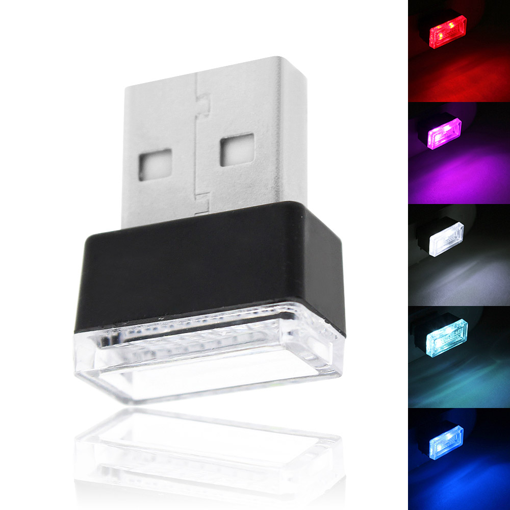 USB Mini LED Sfeer Night Lights 5 Kleuren Decoratieve Lamp voor Auto Laptop Power Bank Notebook