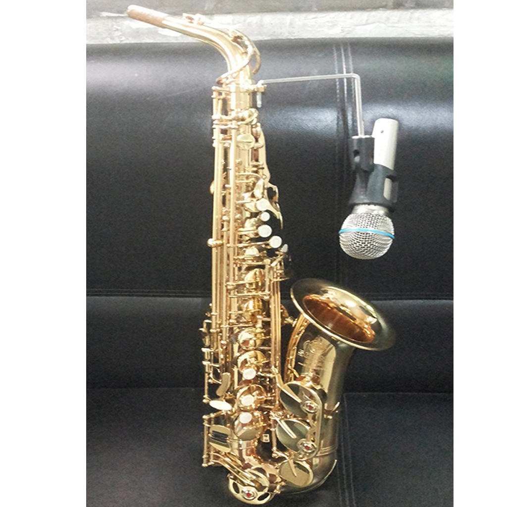 4 x 4mm tooyful duurzame ijzeren saxofoon microfoon clip houder standaard saxofoon podium alt/tenorsaxofoon vervangende accessoire zwart