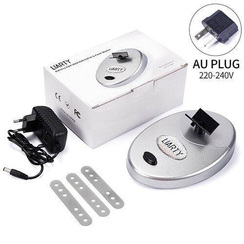Liarty Strong Nail Polish Shaker Easy Varnish Bottle Shaking Machine Gel Anti Caking Shaking Machine For Liquid Bottle: Sliver AU plug