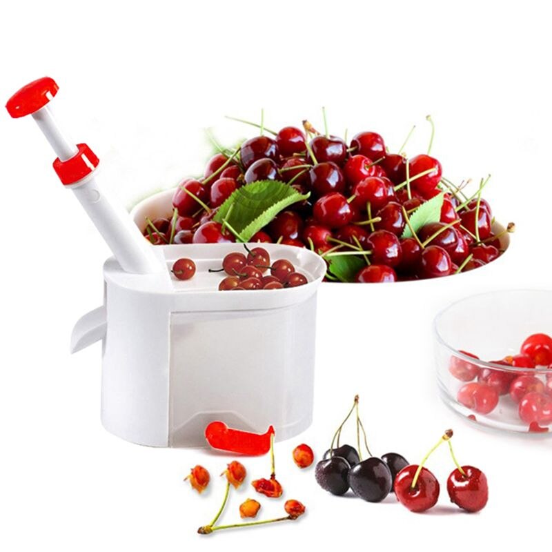 Let kirsebær pitter container kirsebær fjerner maskine kirsebær pitters oliven pitter frugt vegetabilsk værktøj køkken gadgets: Default Title