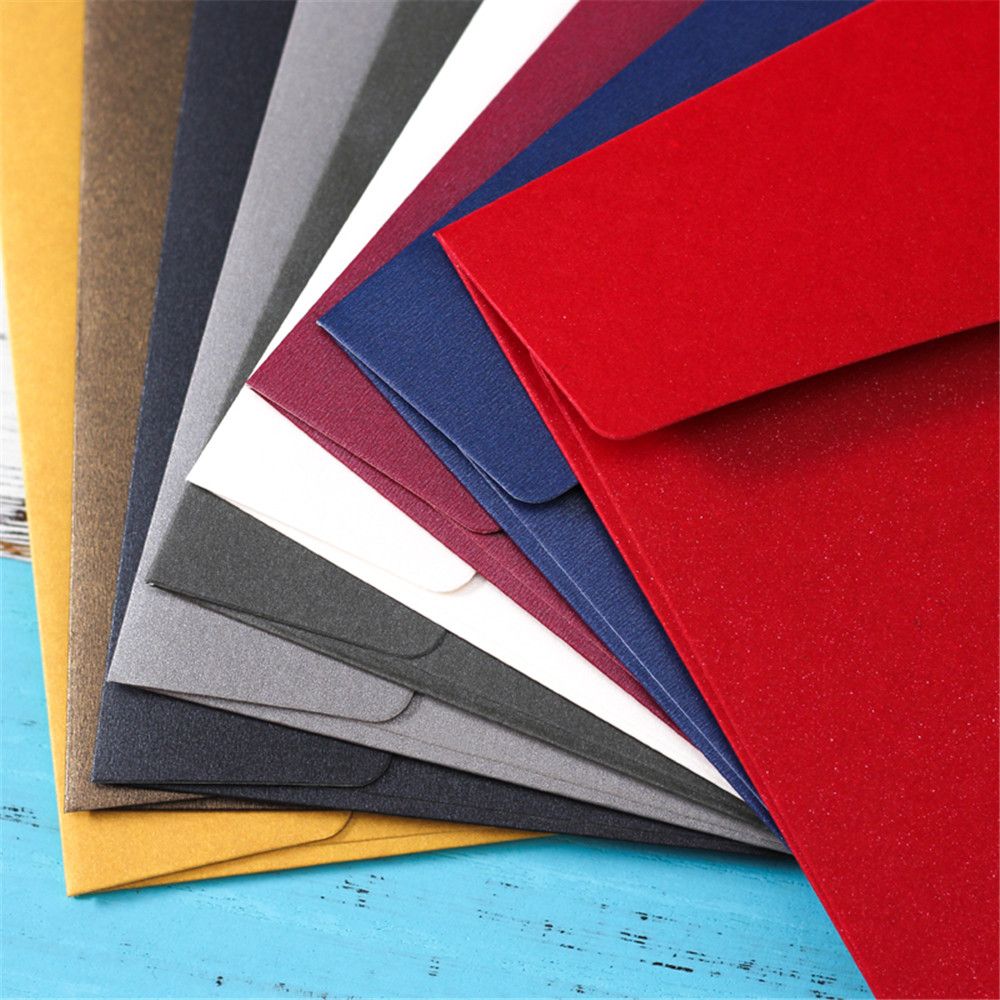 10pcs Candy Colors Envelope 11*17.6cm Postcard Wedding Invitation Card Paper Bag Wages Letter Paper Cover Office Stationery