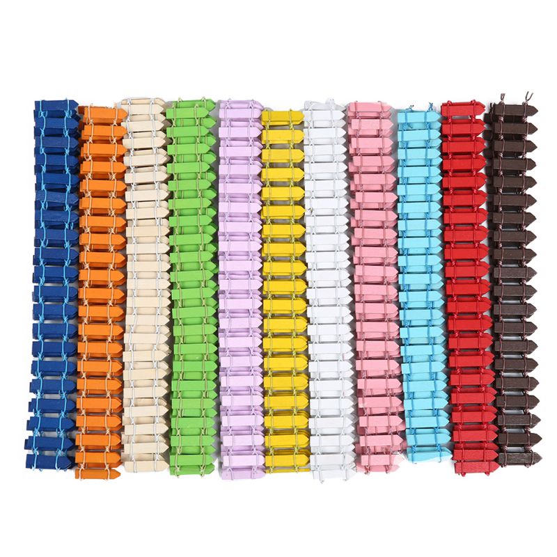 Wooden Mini Small Fence Barrier Craft Fence DIY Garden Kit Landscape Plant Flower Potted Decor Accessories