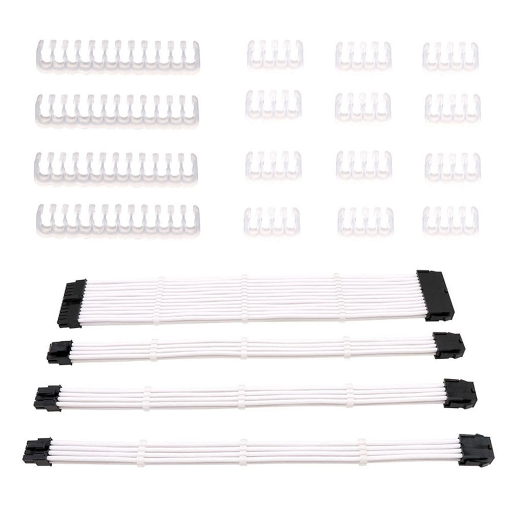 18AWG Sleeved Converter Cord ATX 24P EPS 8P 2 PCI-E 8P Power Extension Cable Kit For PC Computer Case Chassis