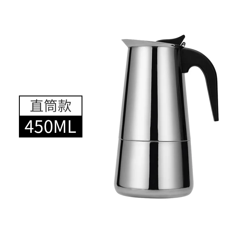 Kaffebryggare mokakanna 50ml-600ml rostfria perkulatorer, italiensk kaffemaskin passar induktionshällar och kaffekärl: Mång