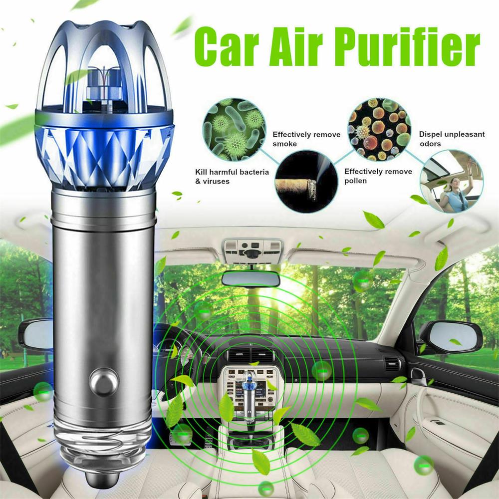 1Pcs Mini 2 In 1 Auto Dual Usb Air Ionische Luchtreiniger Zuurstof Bar Rook Schoon Ozon Ionisator Cleaner Thuis voertuig Auto Luchtverfrisser