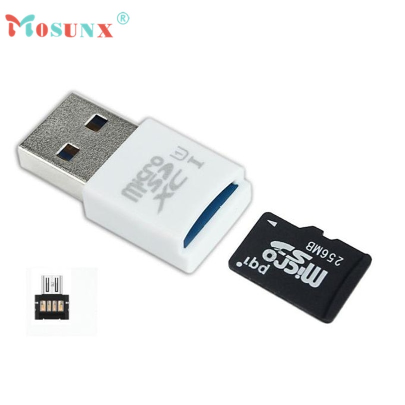 MOSUNX Kaartlezer MINI 5 Gbps Super Speed USB 3.0 + OTG Micro SD/SDXC TF kaartlezer Adapter 1112 C76