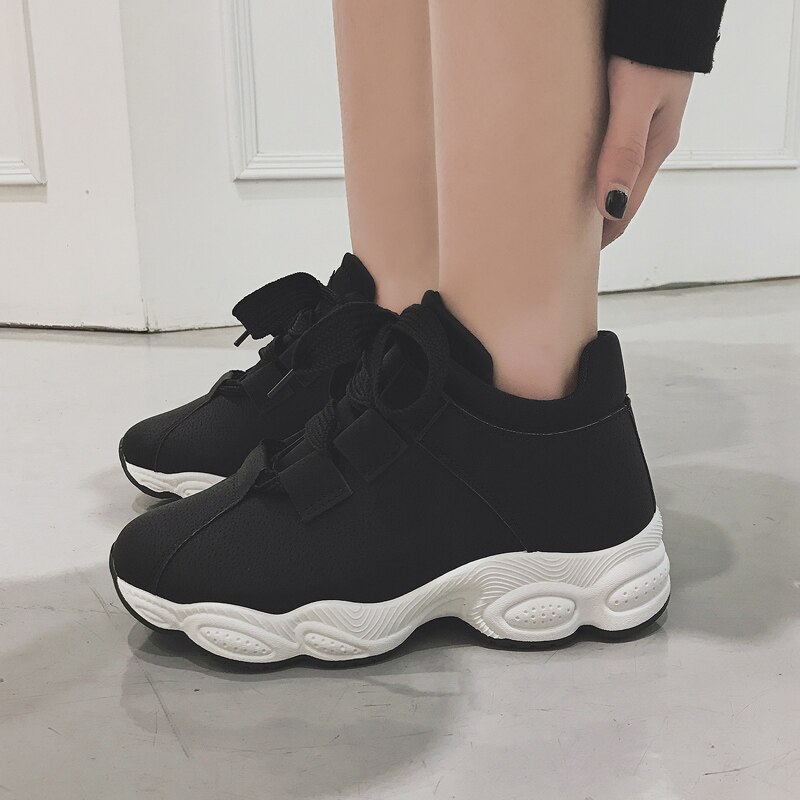 Kosz Femme 2020 jesień platforma kobiety Sport Tenis buty wodoodporne skórzane grube trampki różowa kobieta trenerzy Tenis Feminino