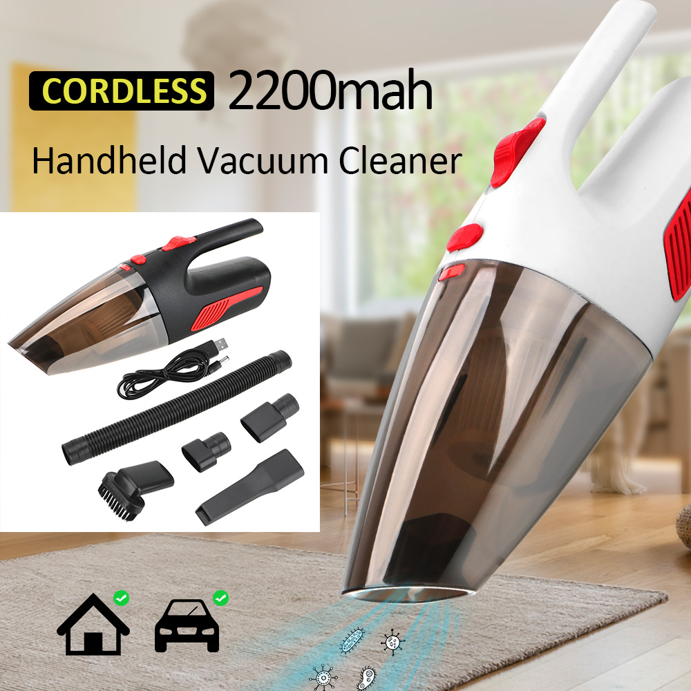 Handheld Car Vacuum Car Cleaning Tool Cordless/Car Plug Cleaner 120W 12V 5000PA