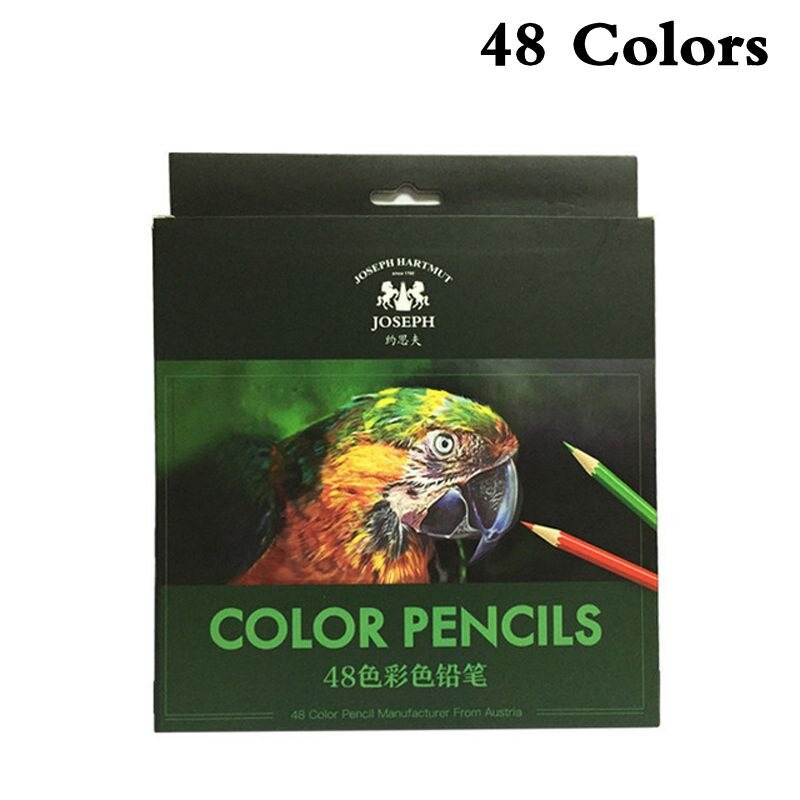12/18/24/36/48/72 färger träfärgade pennor lapis de cor konstnär målning oljefärg penna skolritning skiss konsttillbehör: 48 färger-oljiga