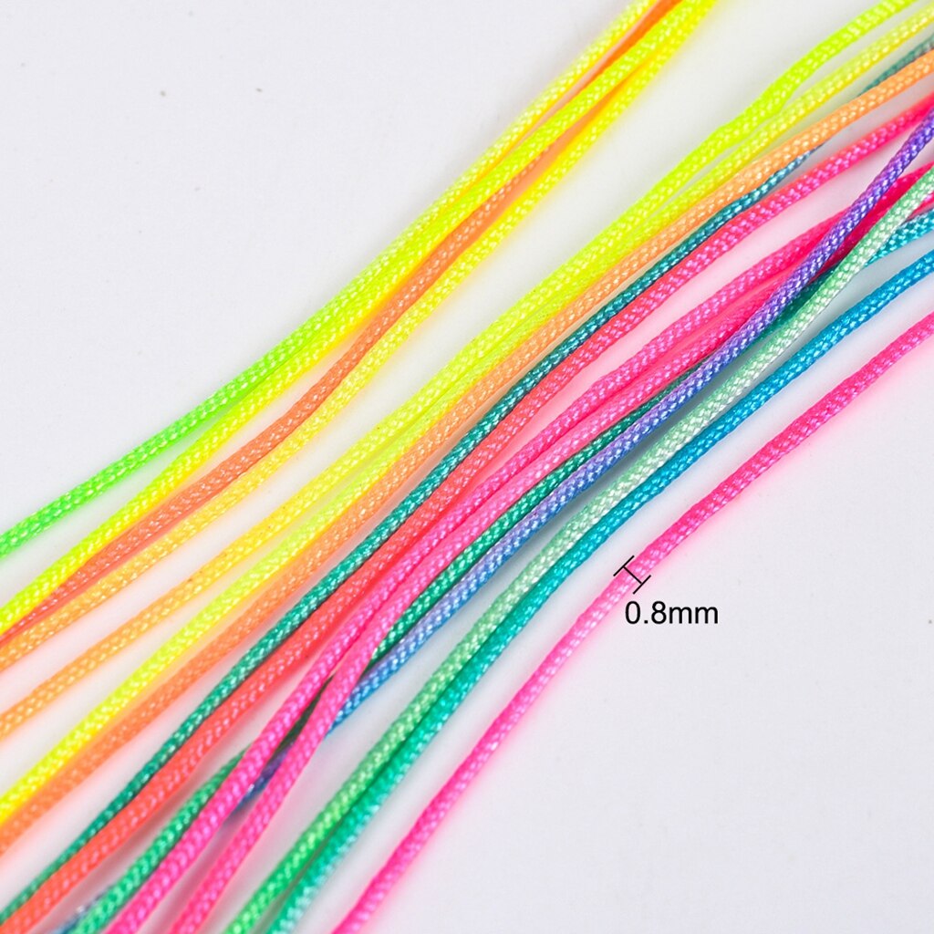 100 M/partij 0.8Mm Regenboog Elastisch Kralen Discussies Stretch String Crafting Touwen Voor Diy Ketting Sieraden Maken