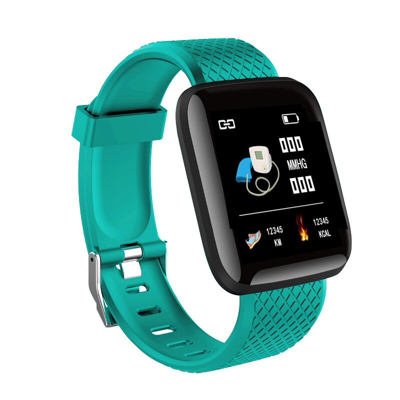 116 pluss smart armbånd Fitness sporer skritteller Fitness armbånd blodtrykksmåling hjertefrekvensmåler smartbånd: Grønn