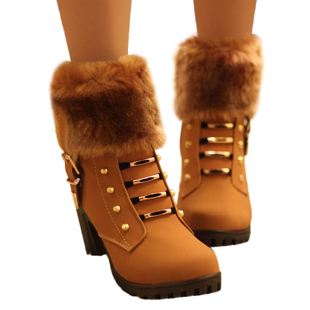 Bottines à plumes pour femmes, chaussures de bureau à talons carrés de 35 à 41m, , grande taille