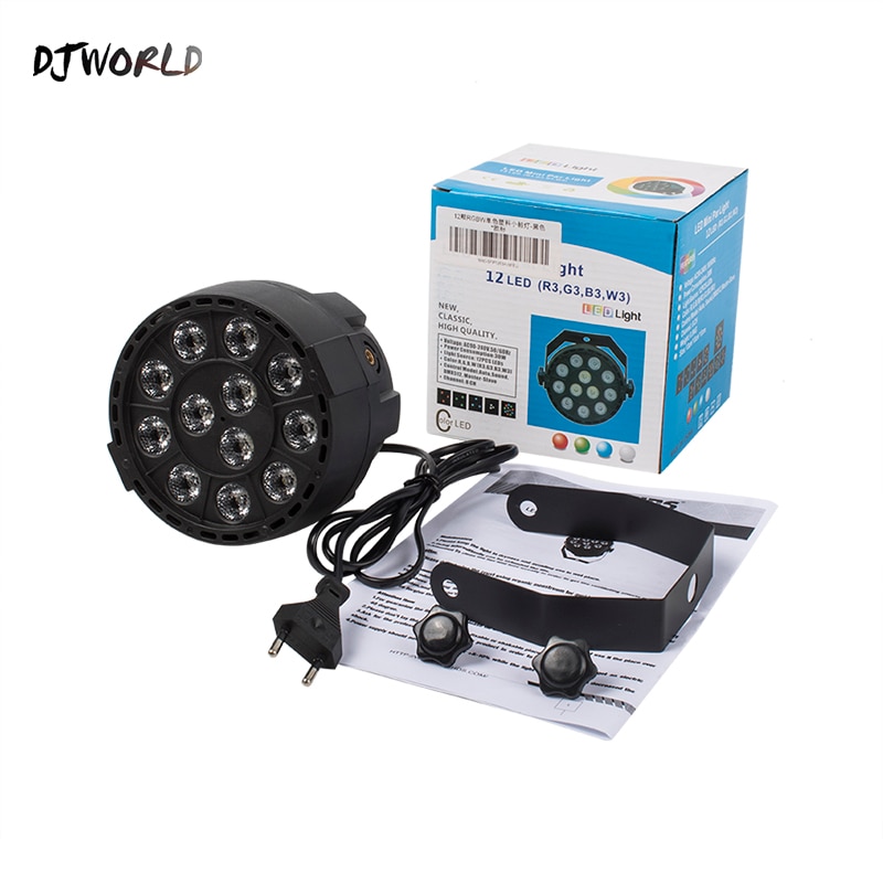 DJworld Lumière de Scène LED - 12x3W RGBW - Contrôle DMX - Angle de Faisceau 15° - 36W - Blanc