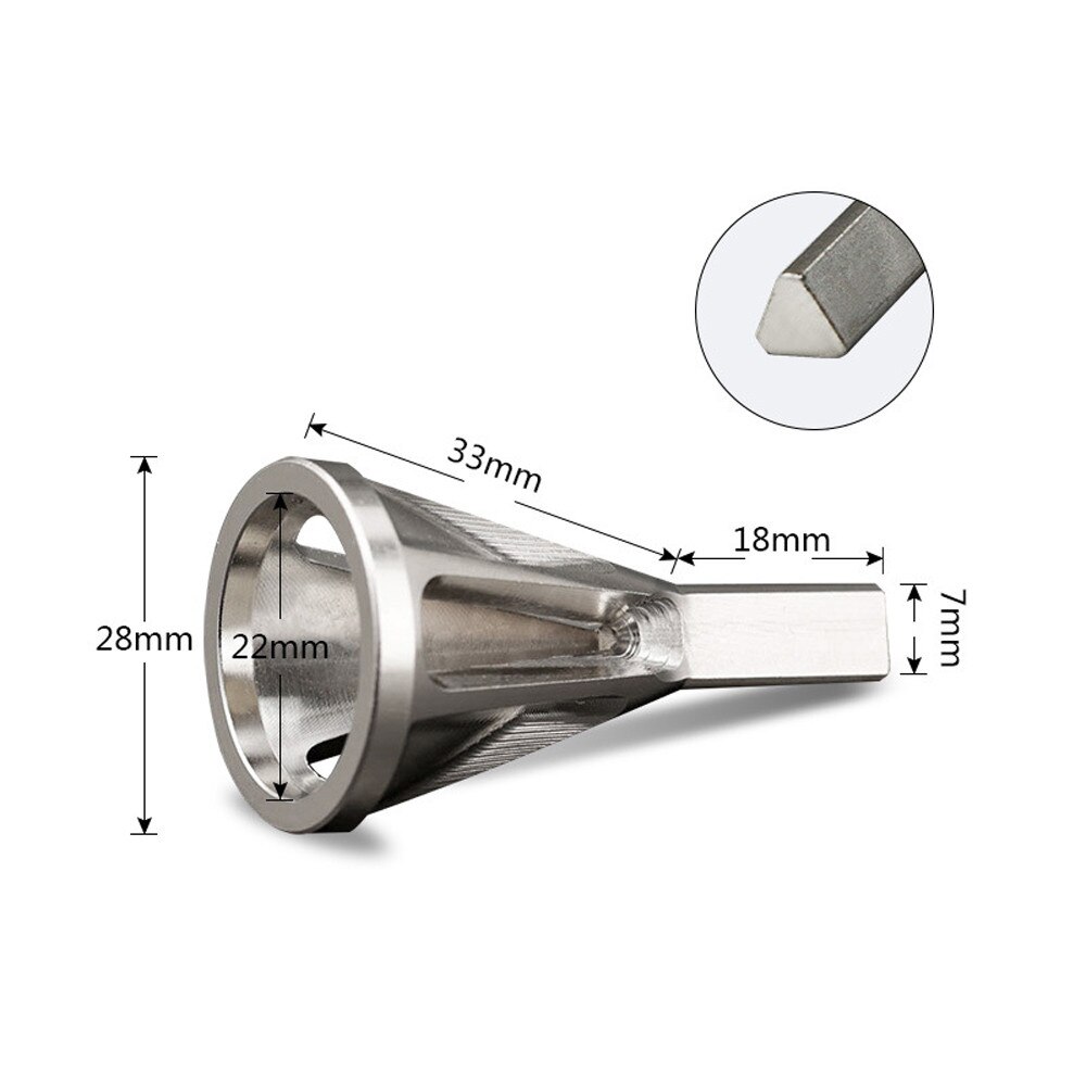 Stainless Steel Deburring External Chamfer Tool Drill Bit Remove Burr Silver Heliburr Deburring External Chamfer Tool Stainless: Default Title