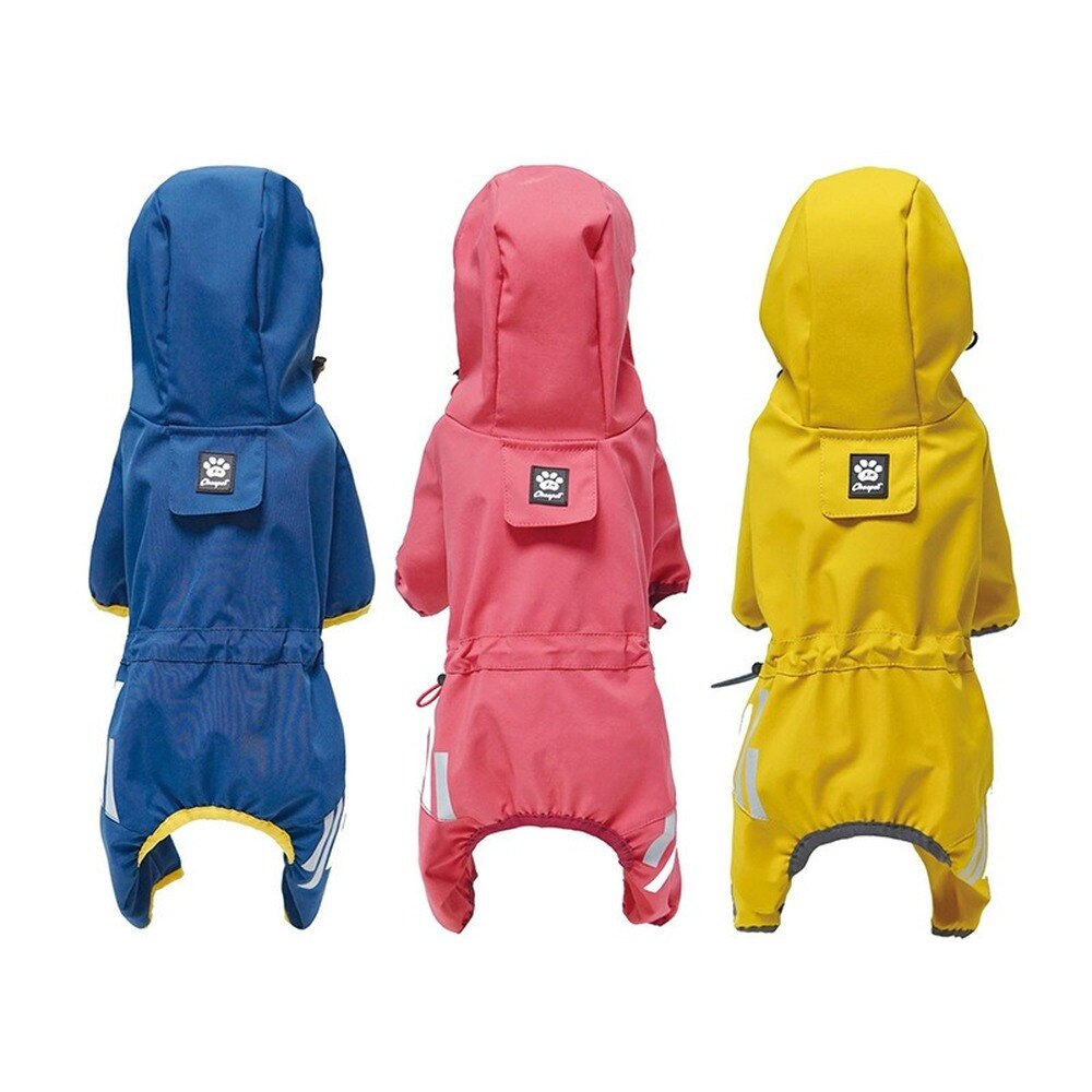 Hondenregenjas, Waterdichte Honden Poncho Met Capuchon, Regenbestendige Ademende Honden Regenjassen Met Veilige Reflecterende Strips Voor Middelgrote En Grote Honden- Yellow 1|8XL