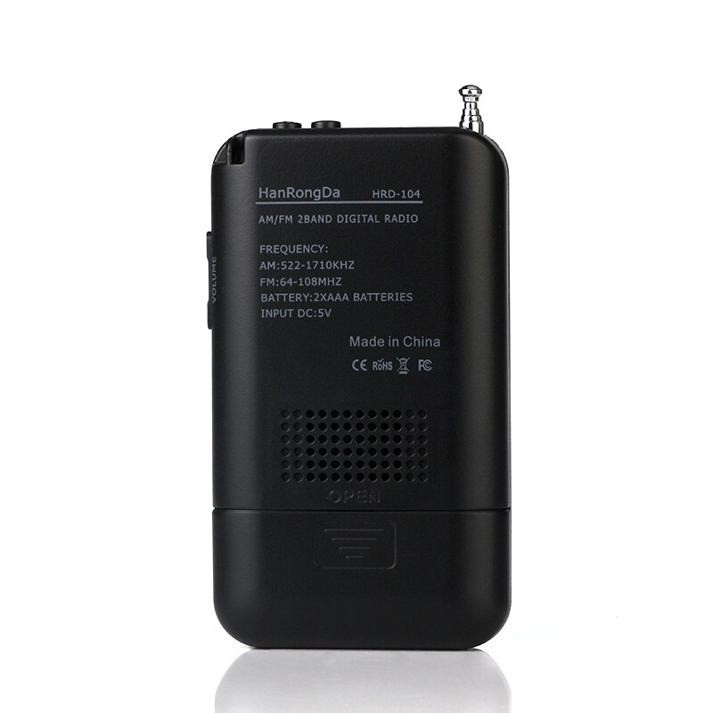 Mini Lcd Digitale Fm/Am Radio Speaker Met Tijd Display Functie 3.5 Mm Koptelefoonaansluiting