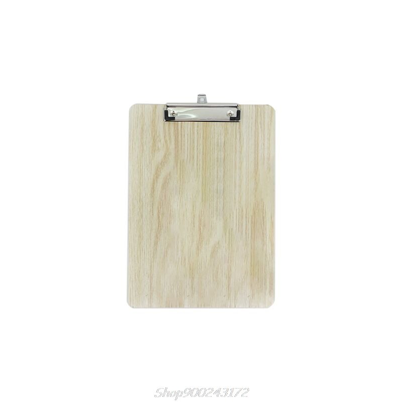 Bærbar  a4 a5 træ skrivning udklipsholder fil hardboard kontor skole papirvarer  jy27 20: Hvid