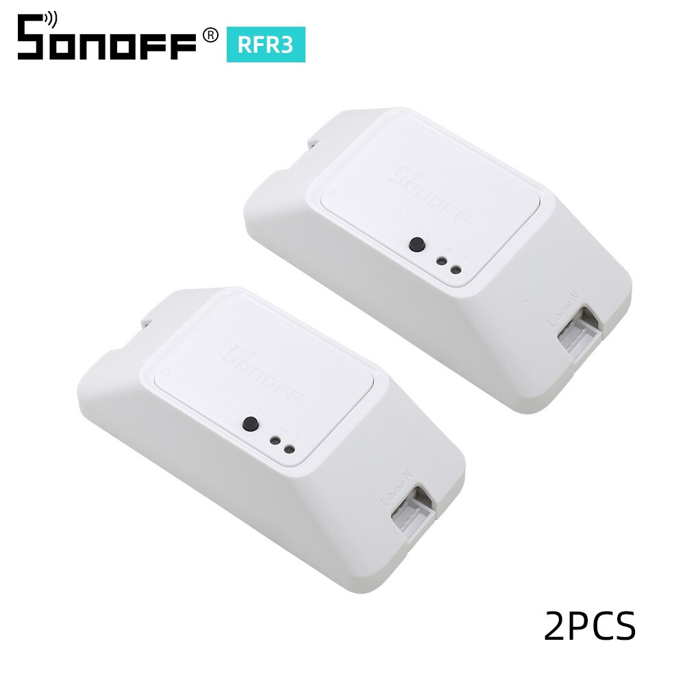 SONOFF RFR3 Smart Switch DIY - WiFi 433MHz Pilot - Kompatybilny z Alexa/Google Home: 2 szt.