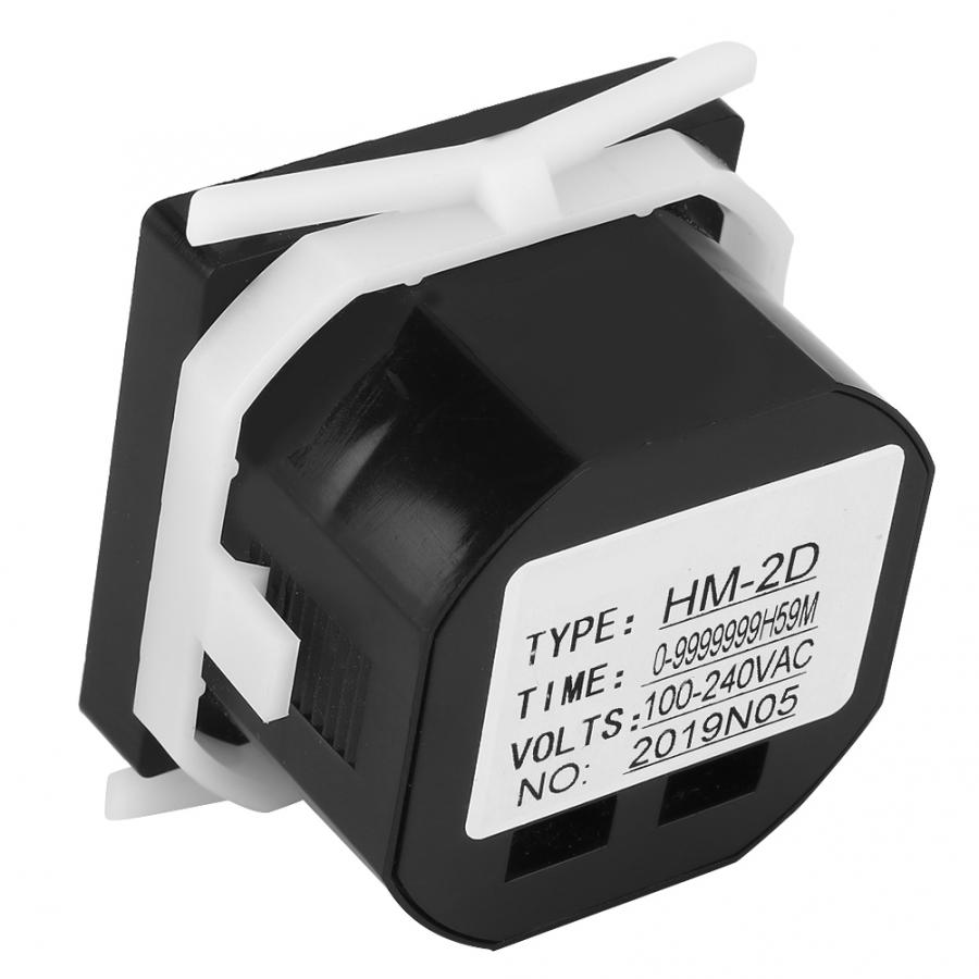 Digital Time Counter HM-2D AC220-240V Digital Electrical Counter LCD Display Time Meter Gauge Counter