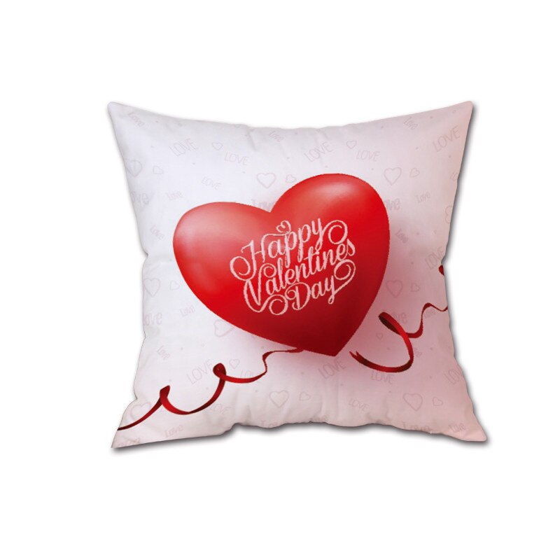 cojines Feliz Día de San Valentín almohada dulce, la meditación amor Cojín cuadrado simplicidad cojin redondo: E