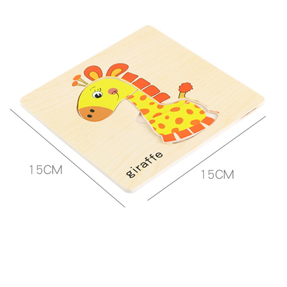 8 stuks Baby Puzzel Speelgoed Houten Cartoon Fruit Puzzel Puzzel Board Leren Baby Onderwijs Speelgoed Kleur cognitieve vermogen