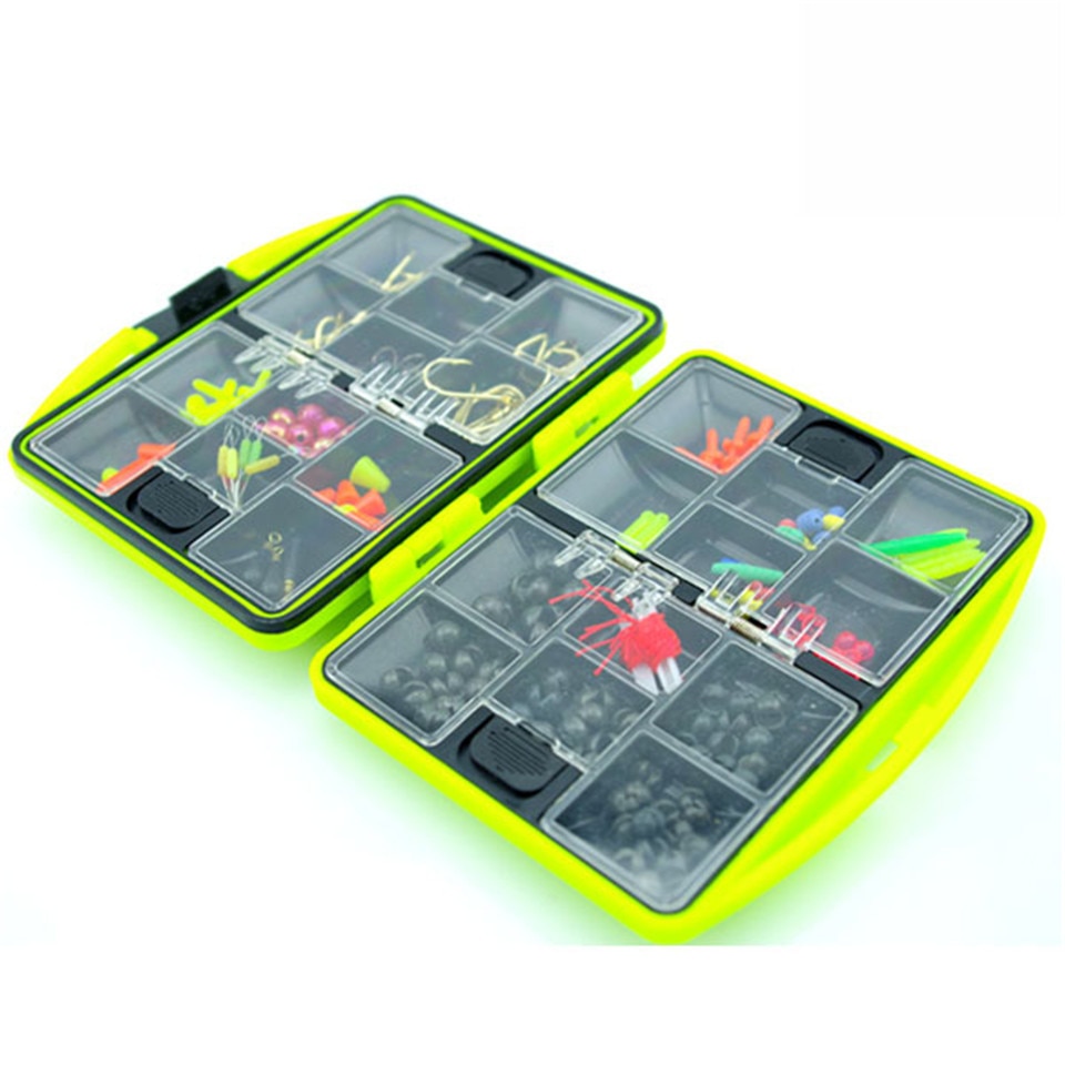 Caja de accesorios de pesca de doble capa, anzuelos giratorios, juego de herramientas de pesca, Casting RockSurf,