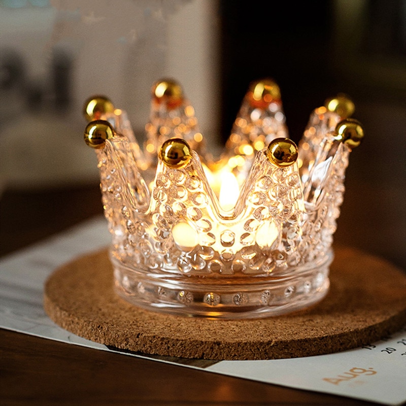 Crystal Crown Romantische Kandelaar Creatieve Desktop Sieraden Stand Decoratie Ornamenten Diner Bij Kaarslicht Rekwisieten