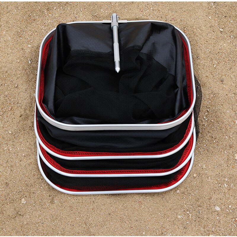 Filet De Pêche Pliable 55cm - Poche à Poissons 3 Couches Avec Ressort - Nylon Rapide Séchage - Pour Garder Poissons, Crabes, Appâts