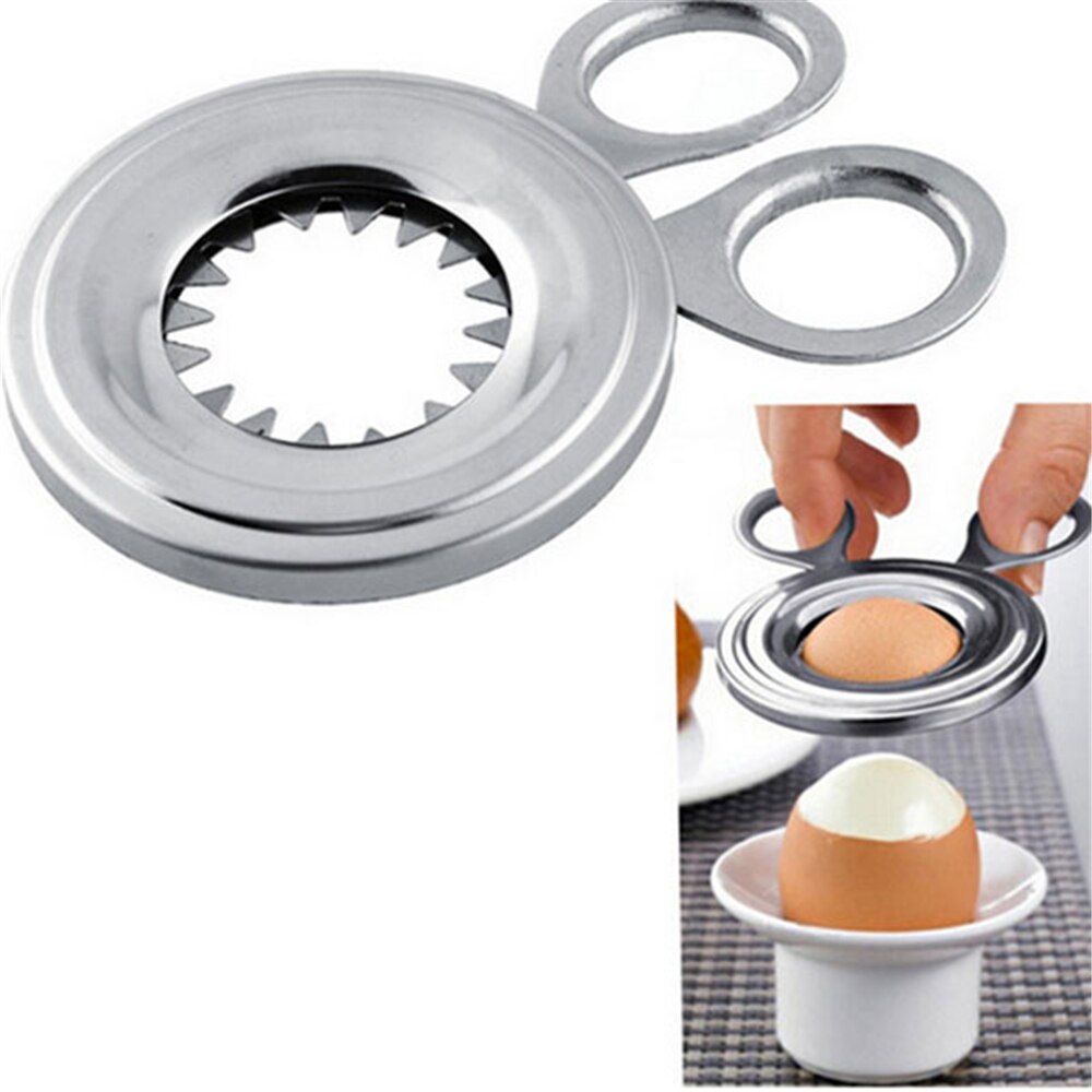 1Pc Convenient Boiled Cooked Egg Topper Stainless Steel Egg Cutter Clipper Peel Egg Scissor Kitchen Gadget
