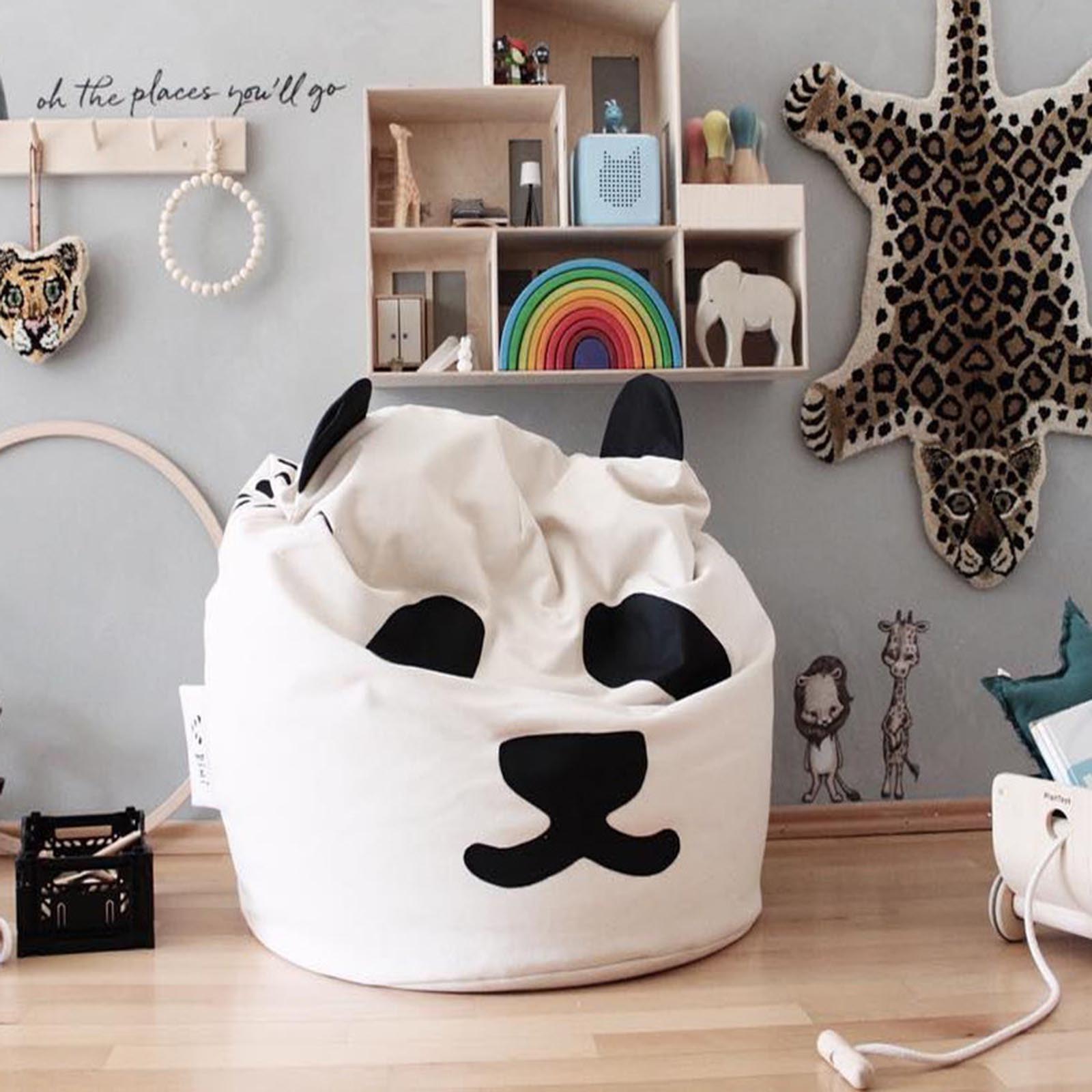 Housse de chaise en sac de haricots, organisateur de rangement de jouets pour enfants, décoration de chambre