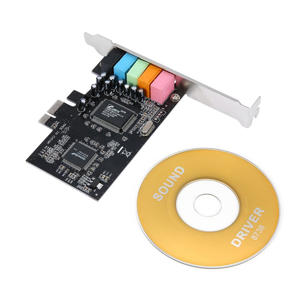Carte son 5.1 intégrée PCI 32 bits Express x1 PCI-E 5.1ch CMI8738 carte son numérique Audio interne pièces de réparation PC
