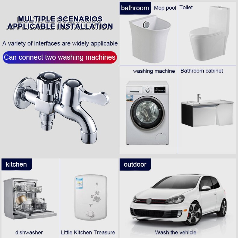 Washing Machine Faucet Machine Mop Pool Taps Home Washing Machine Tap Zinc Alloy Garden Bibcock for Home Bibcocks