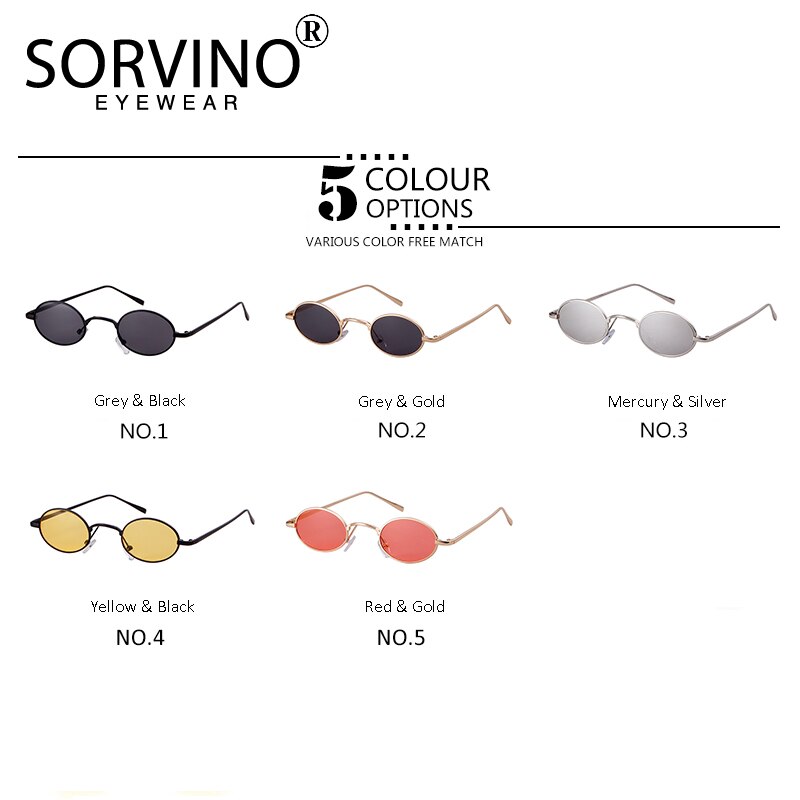SORVINO Skinny Steampunk Oval Sunglasses Women Vintage Small Steam Punk Goggles Gold Tiny Sun Glasses Shades SN229