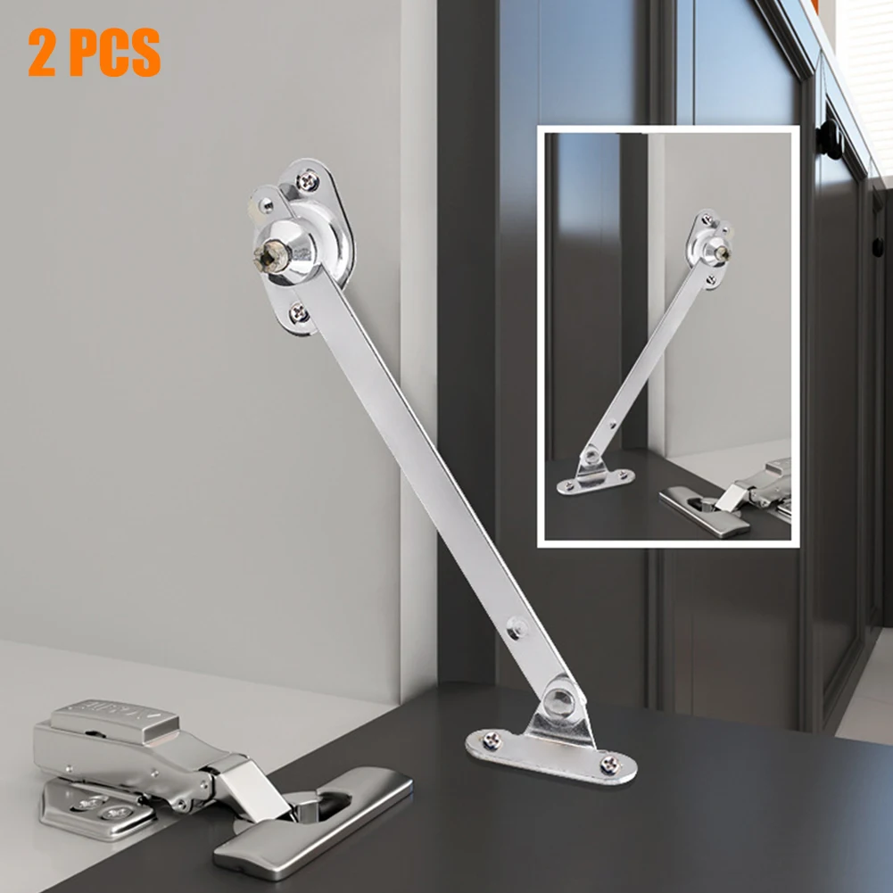Bracket Lid Supports Cabinet Cupboard Iron+Zinc Alloy Replacement Support Sliding Rail 2PCS Door Hinge Down