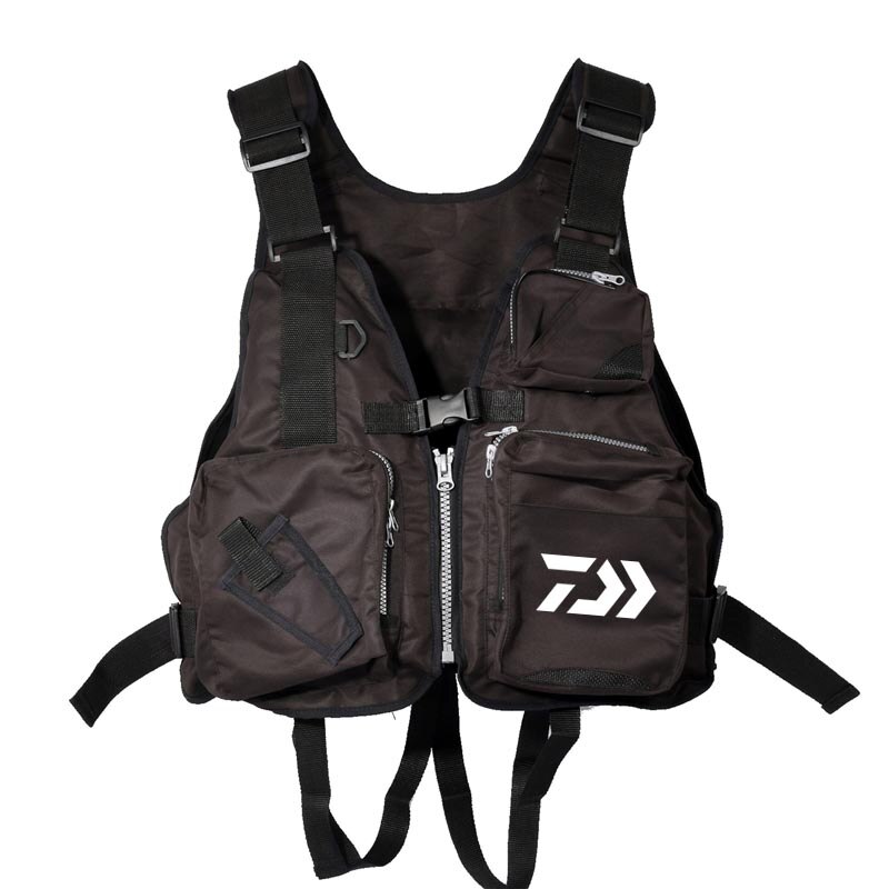 Outdoor Sport Fishing Vest Life Jacket Buoyancy Swimming Mesh Grid Portable Multi-Pockets Detachable Safety Fishing Jacket: 04