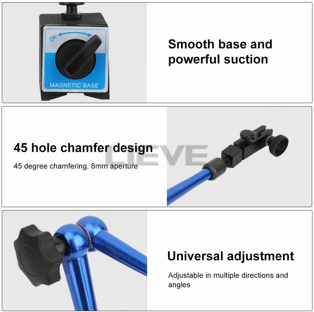 Dial Gage Flexible Magnetic Base Holder Stand Universal Stand Dial Test Indicator Gauge tool
