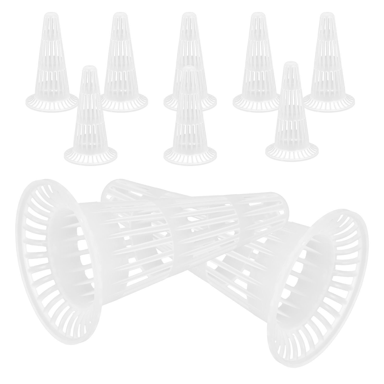 10 pezzi di copertura del filtro dell'acqua vaso di fiori tappetino di drenaggio terrario pianta Pp fioriere griglia pad: WHITE