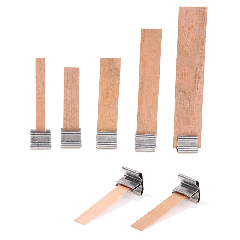 20Pcs Wooden Candles Wick with Sustainer Tab Candle Wick Core for Candle
