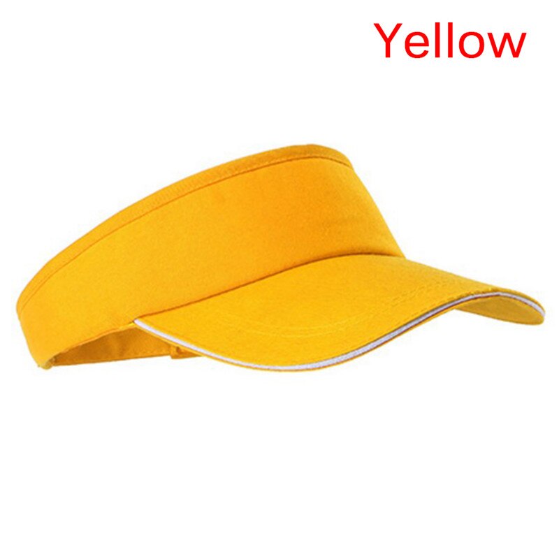 Mænd bomuldshætte justerbar til løb tennis golf unisex tomme top visir cap kvinder solcreme hatte: Yw