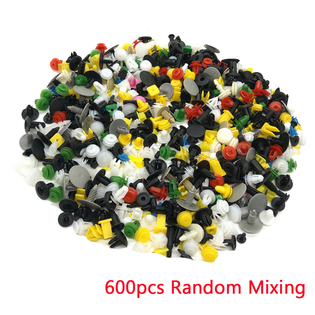 1000Pcs 30 kinds Universal Mixed Auto Fastener Car Bumper Clips Retainer Car Fastener Rivet Door Panel Liner for All Car: 600PCS