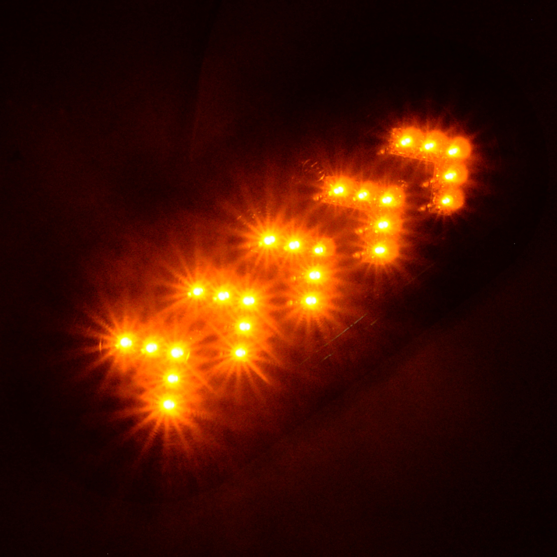 35 LED Stop Tail Arrow Turn Signal Light Brake Amber Lens for Universal 12V Vehicles Heavy Trucks Trailers