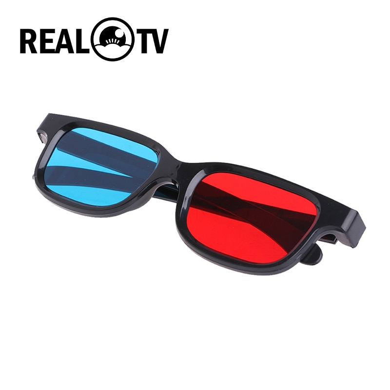 Réel TV universel rouge et bleu lentille anaglyphe 3D Vision lunettes pour film jeu DVD vidéo TV cinéma réalité virtuelle 3D lunettes