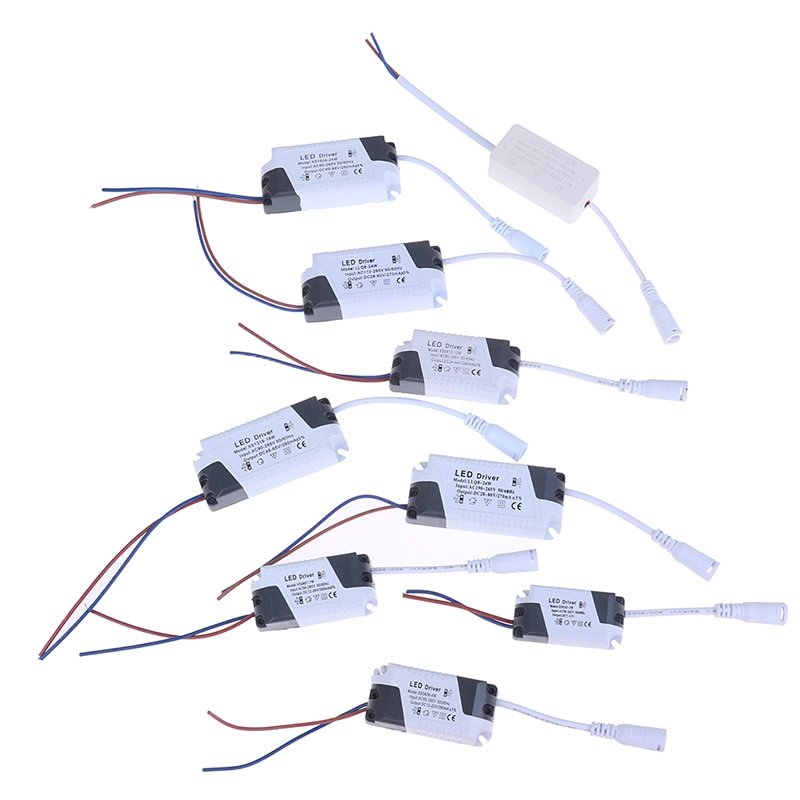 1 stk led lys transformer strømforsyningsadapter til led lampe / pære 1-3w 4-6w 8-12w 8-24w 25-36w 13-18w 18-24w 4-7w