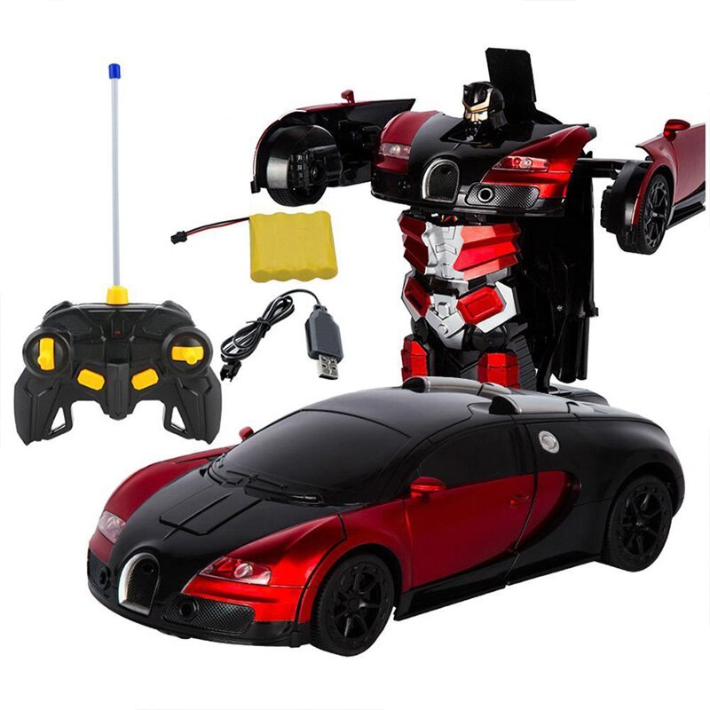 2,4g Transforming Bugatti Induktion Verformung RC Autos RC Fernbedienung Verformung Auto In Licht Elektrische Roboter Spielzeug